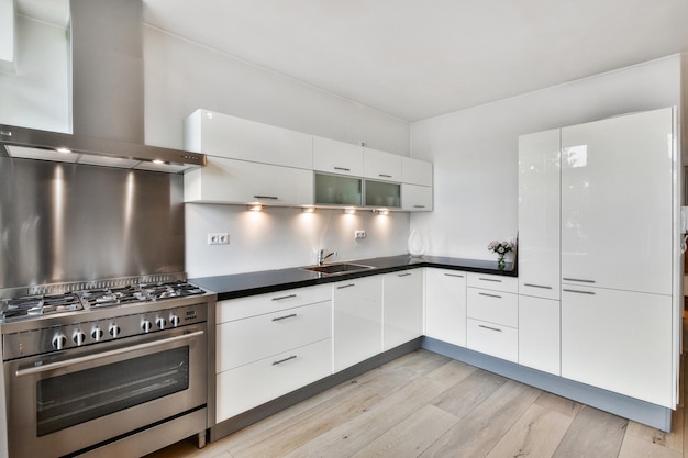 Modern modular kitchen with smart storage solutions